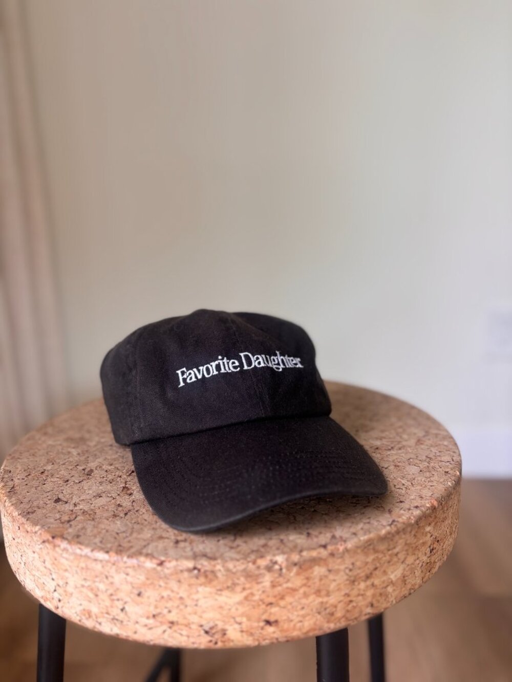 Favorite Daughter Classic Logo Baseball Hat, Black, One size